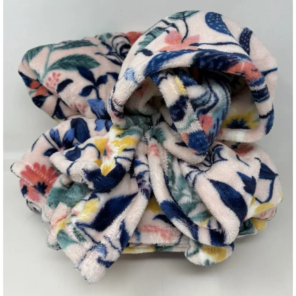 Vera Bradley Paradise Coral Throw Blanket Floral NWT Flowers Garden Light Pink